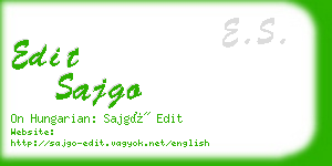 edit sajgo business card